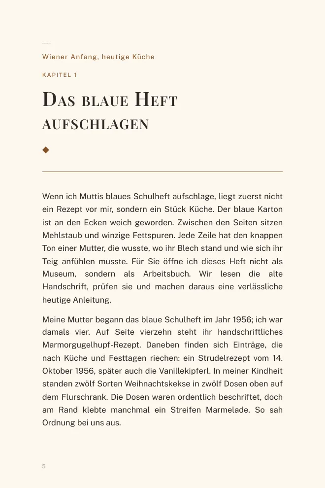 Seite 5 — Das blaue Heft aufschlagen